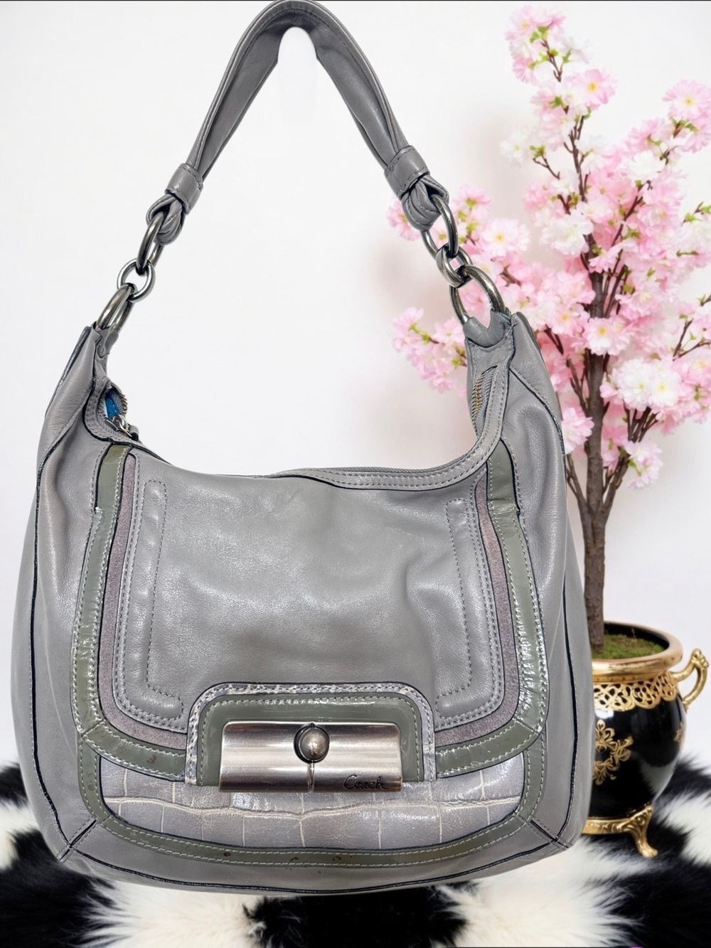 Coach Kristin Spectator Leather Hobo